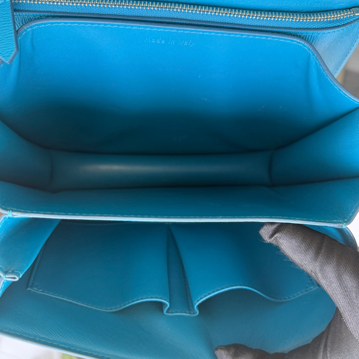 Celine - Classic Box Medium - Leather - Blue - (medium)