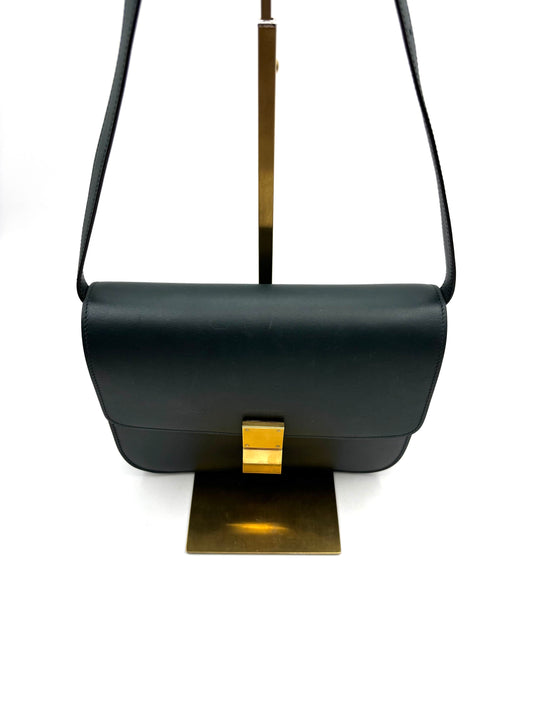 Celine - Classic Box - Polished calfskin leather - Amazon Green with Gold-Tone Hardware - (Medium)