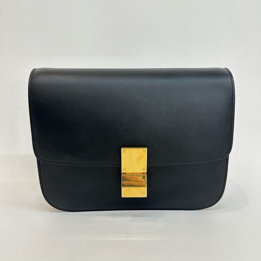 Celine - Classic Box - Smooth calfskin leather - Black - (medium)
