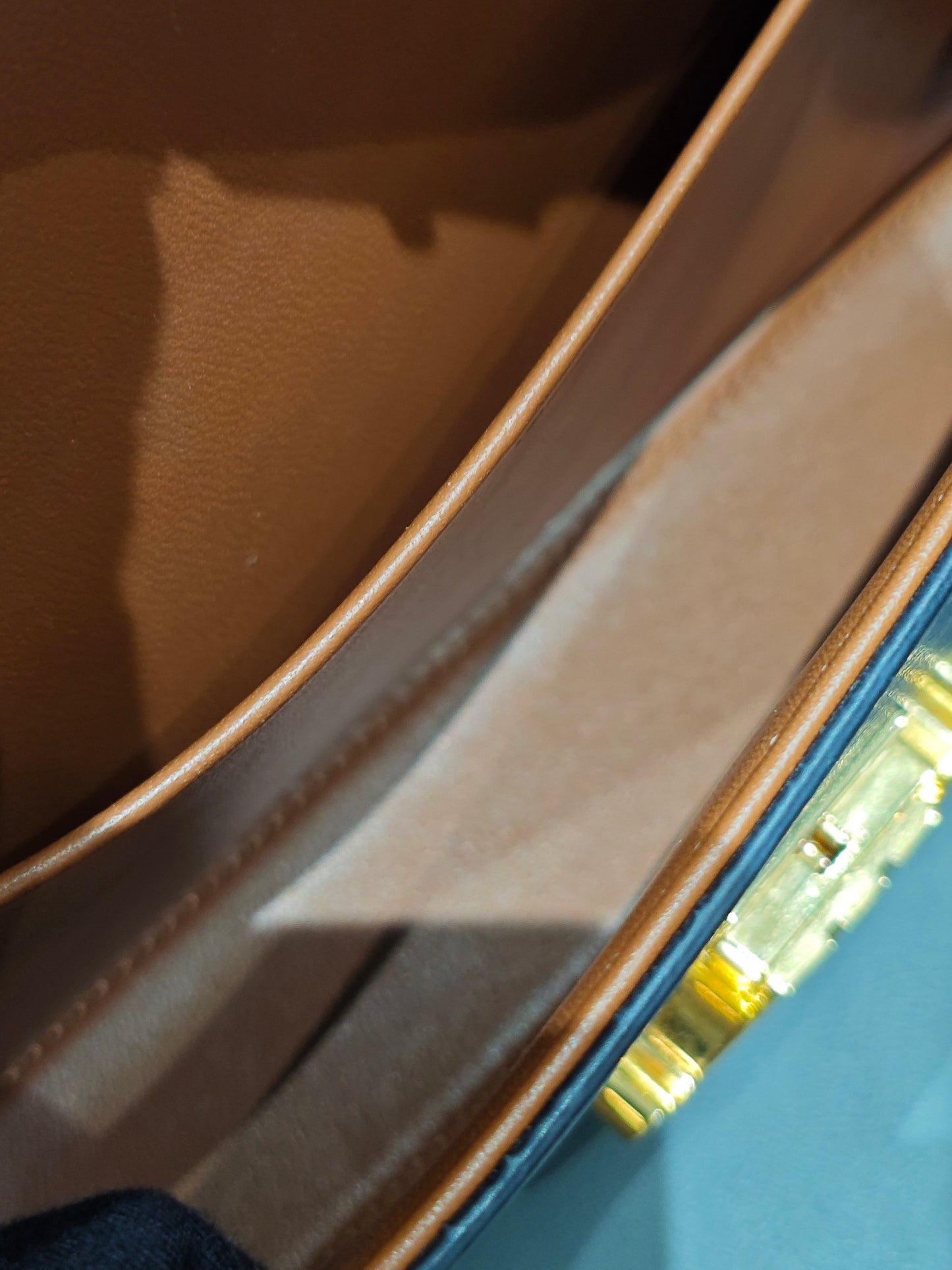Celine - Claude Triomphe - Triomphe coated canvas with tan leather trim - Brown - (Small)