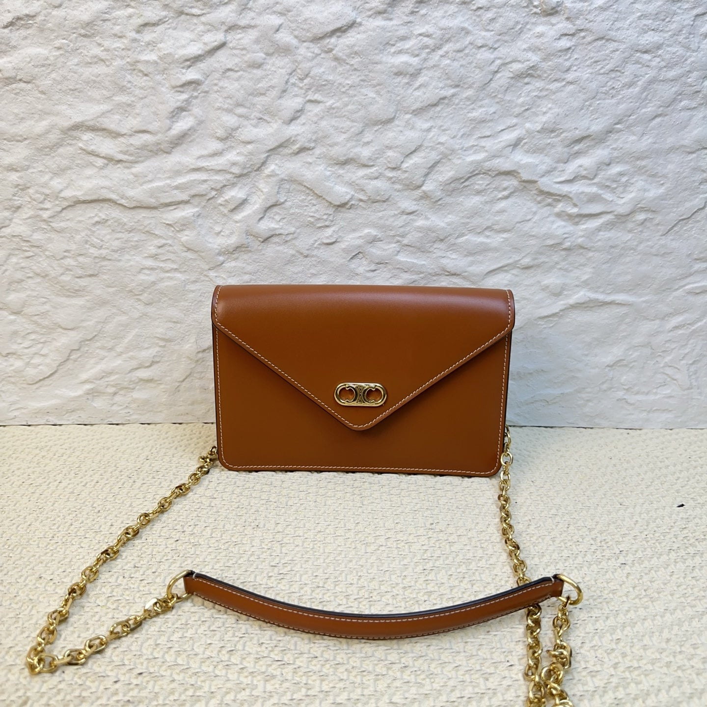 Celine - Envelope Bag - Leather - Brown - (mini)