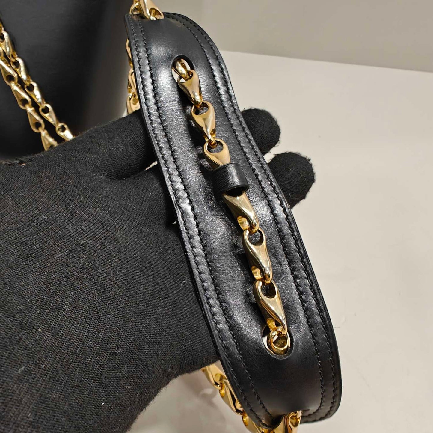Celine - Fish Tail Bucket Bag - Leather - Black - (Other)