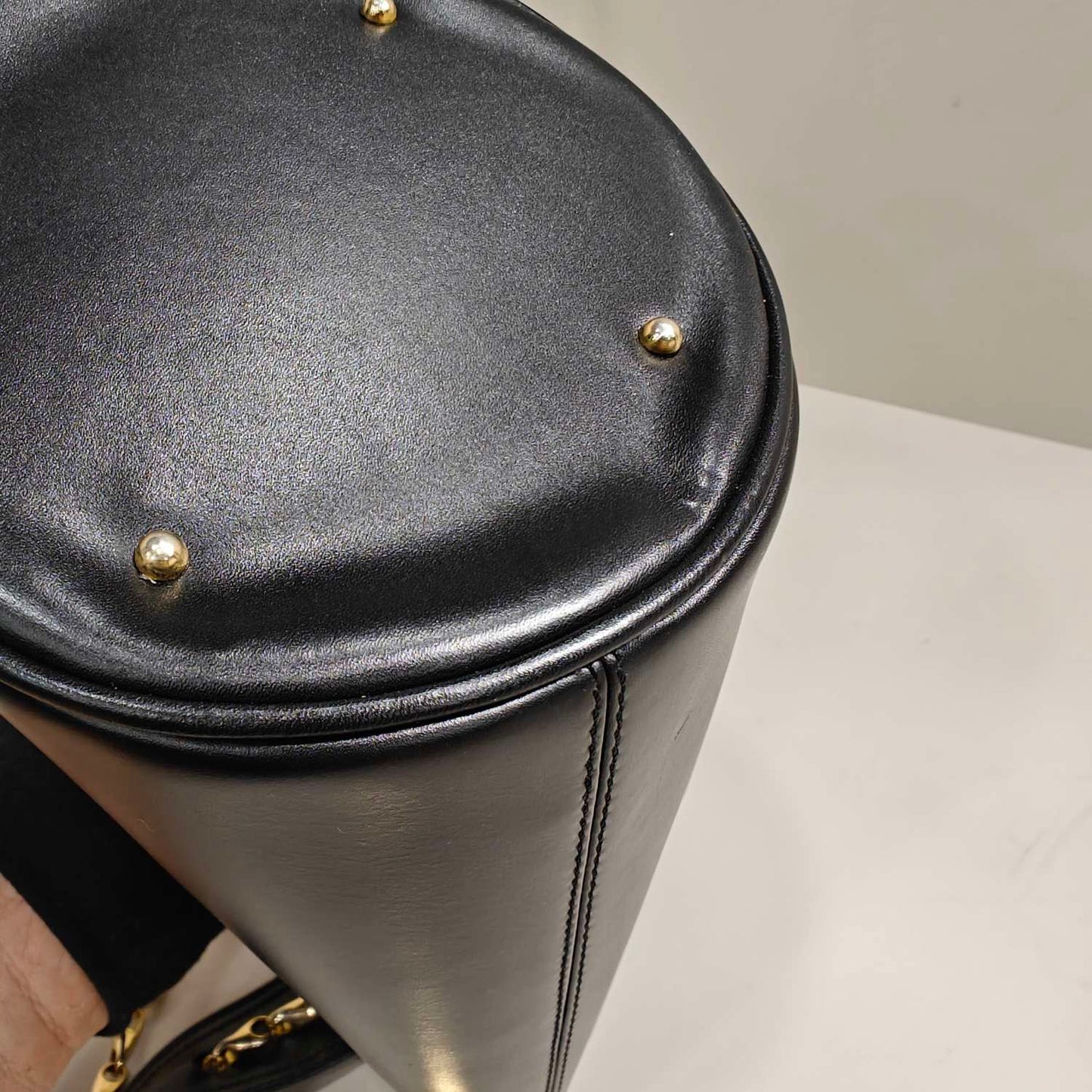 Celine - Fish Tail Bucket Bag - Leather - Black - (Other)