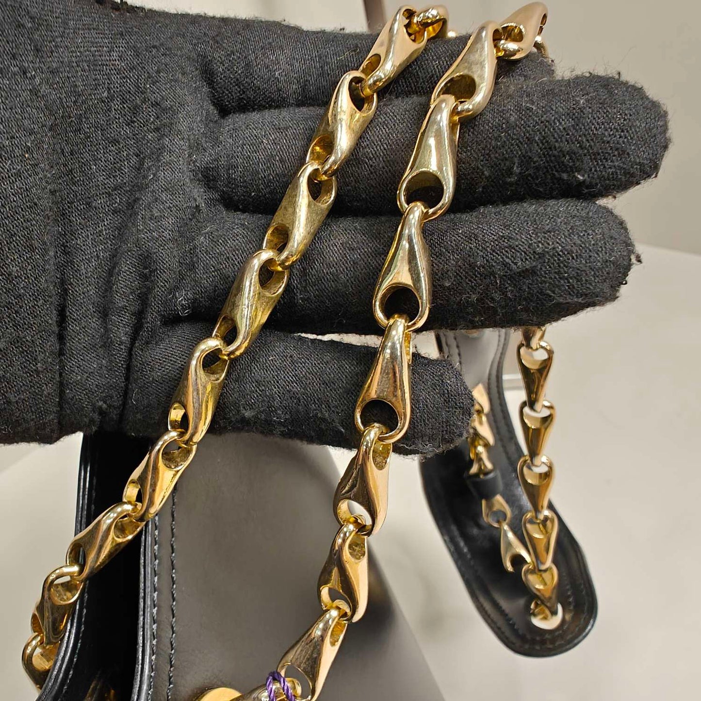 Celine - Fish Tail Bucket Bag - Leather - Black - (Other)