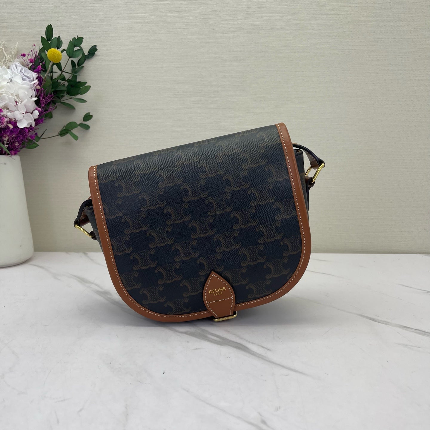 Celine - Folco - Leather - Brown - (small)