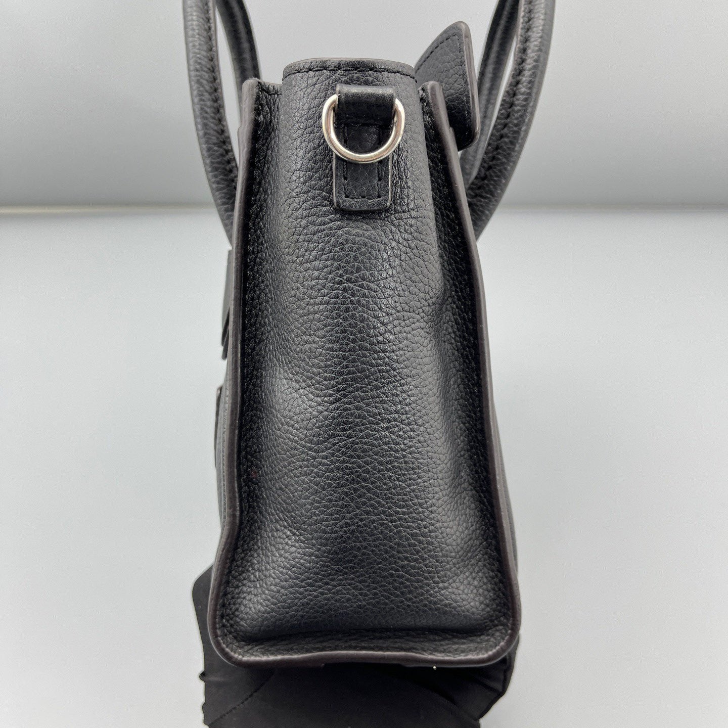 Celine - Luggage Bag Nano - Grained calfskin leather - Black - (mini)