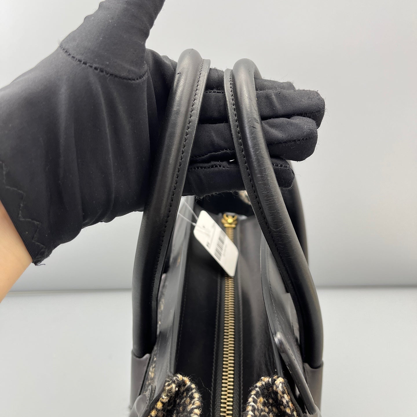 Celine - Luggage Bag - Tweed - Black - (Small)