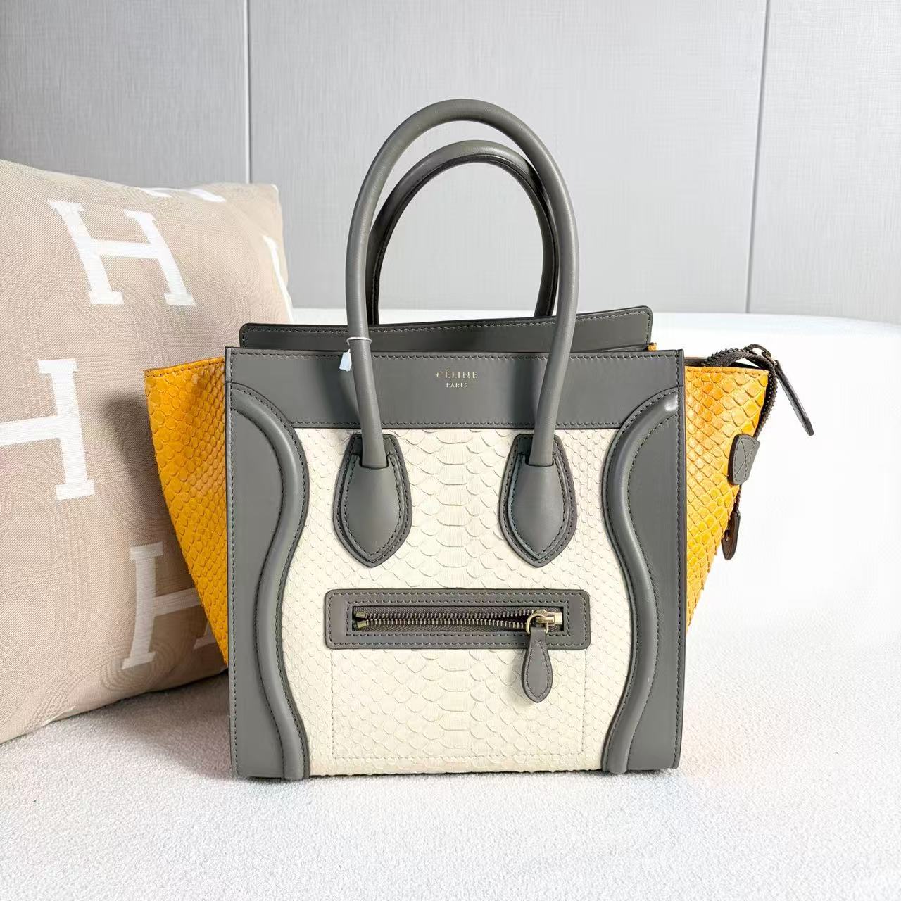 Celine - Luggage - Exotic python leather and smooth calfskin leather - Multicolour - (micro)