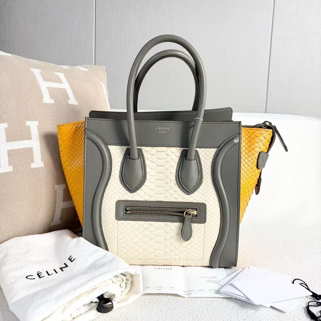 Celine - Luggage - Exotic python leather and smooth calfskin leather - Multicolour - (micro)