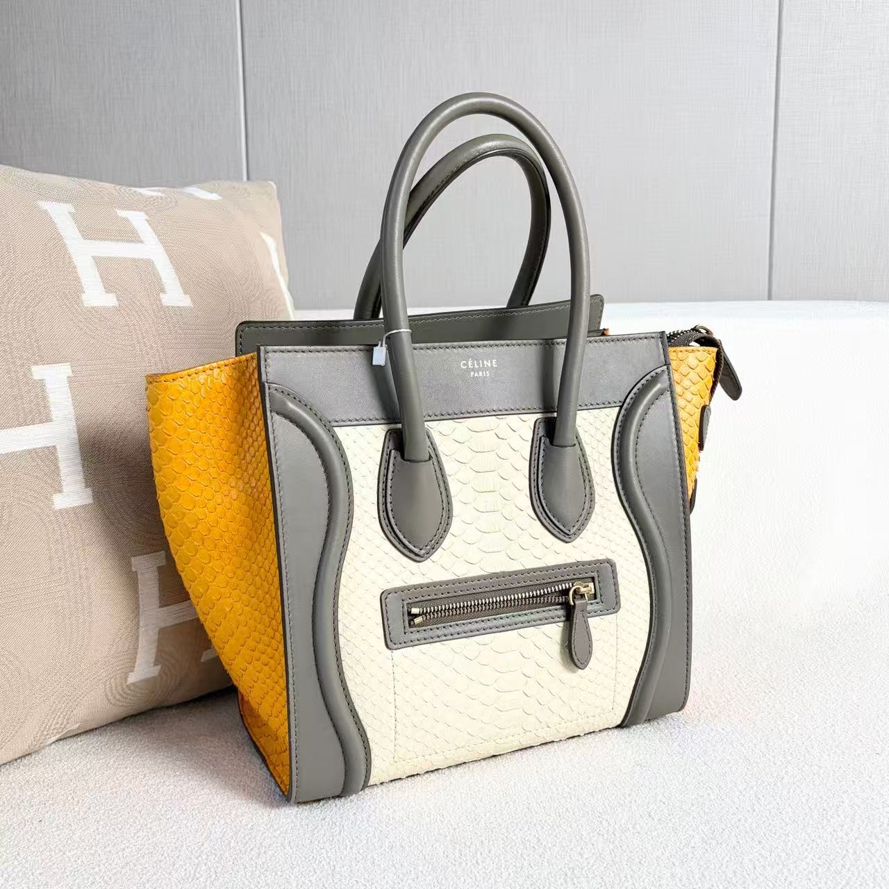 Celine - Luggage - Exotic python leather and smooth calfskin leather - Multicolour - (micro)