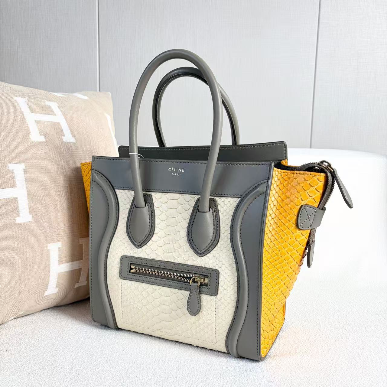 Celine - Luggage - Exotic python leather and smooth calfskin leather - Multicolour - (micro)