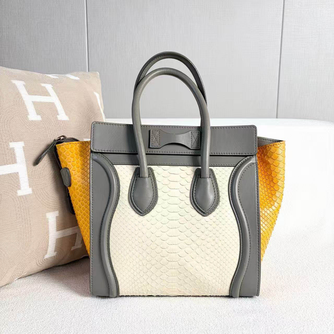 Celine - Luggage - Exotic python leather and smooth calfskin leather - Multicolour - (micro)