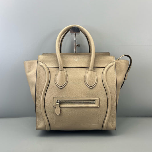Celine - Luggage Handbag - Leather - Beige - (medium)
