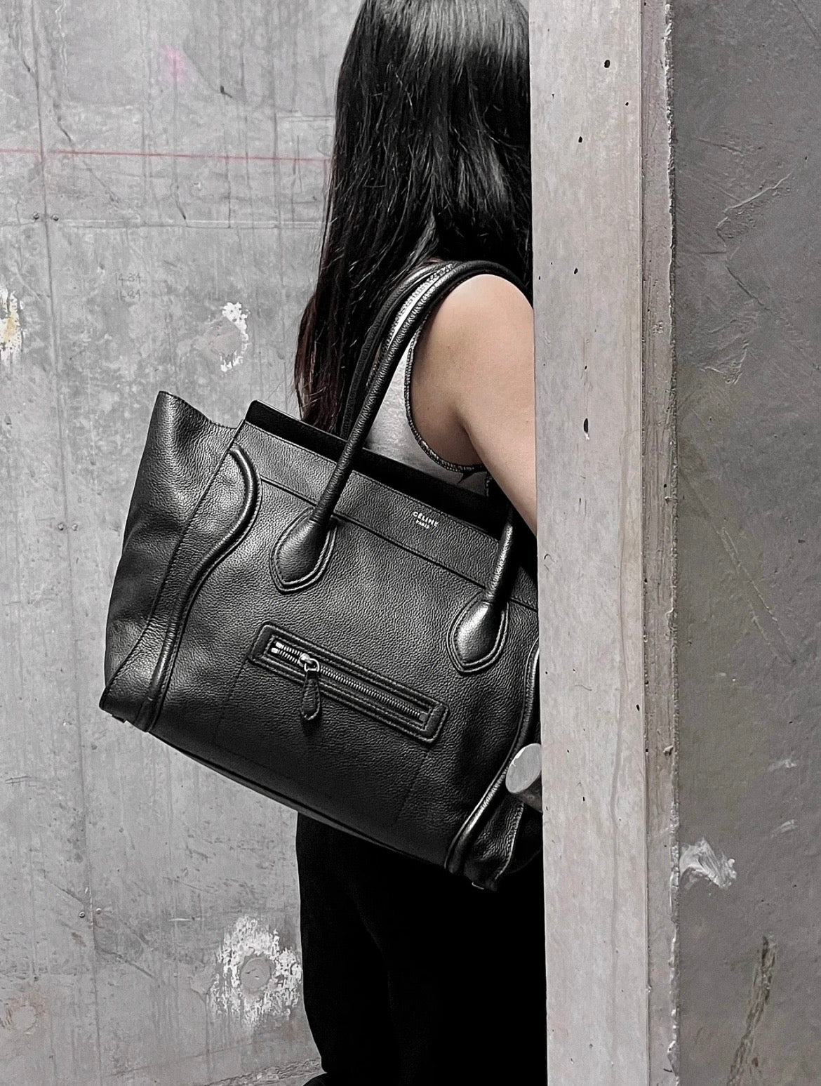 Celine - Luggage - Leather - Black - (large)
