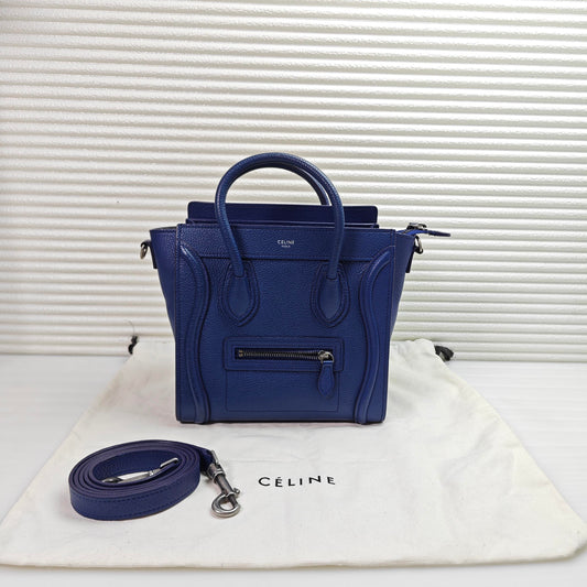 Celine - Luggage - Leather - Blue - (mini)