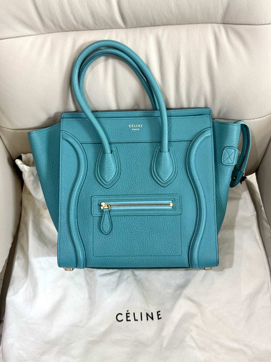 Celine - Luggage - Leather - Blue - (Small)