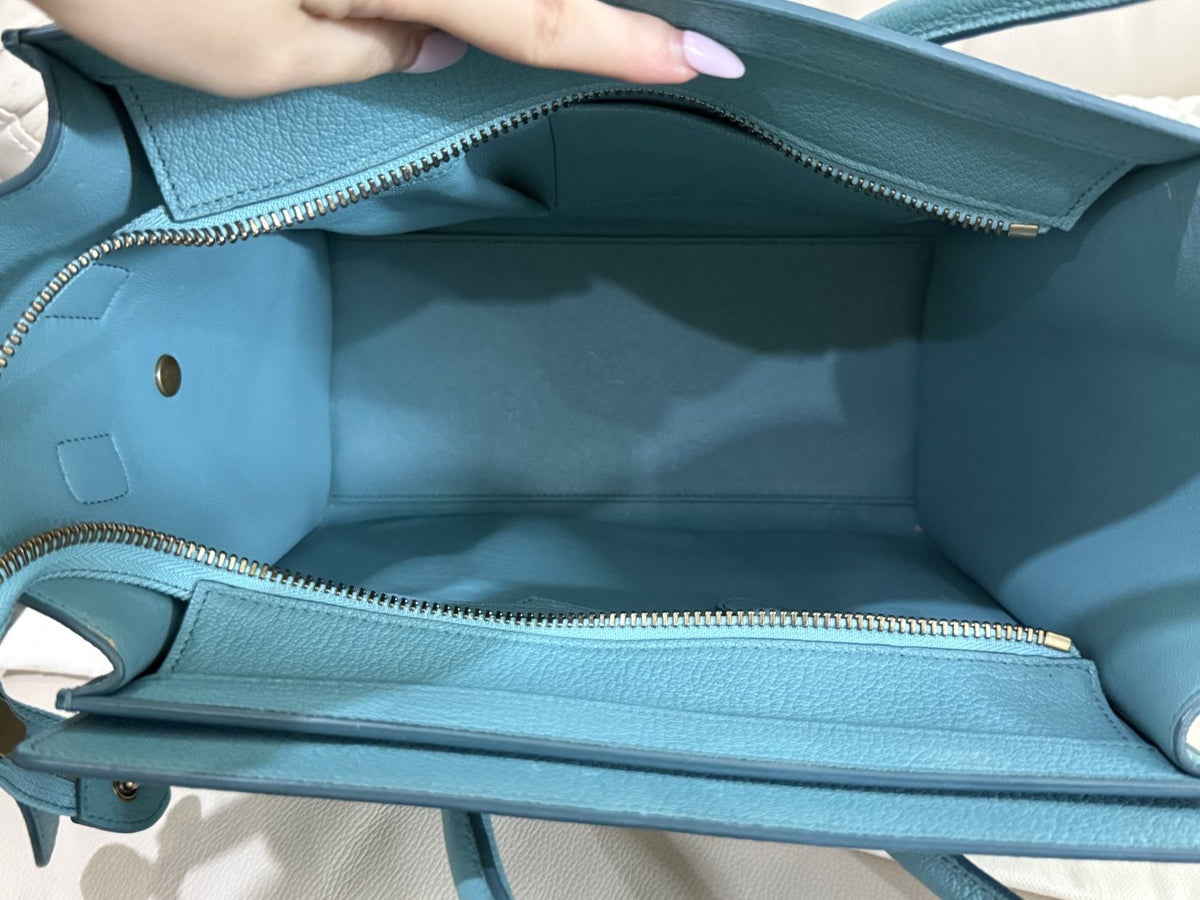Celine - Luggage - Leather - Blue - (Small)