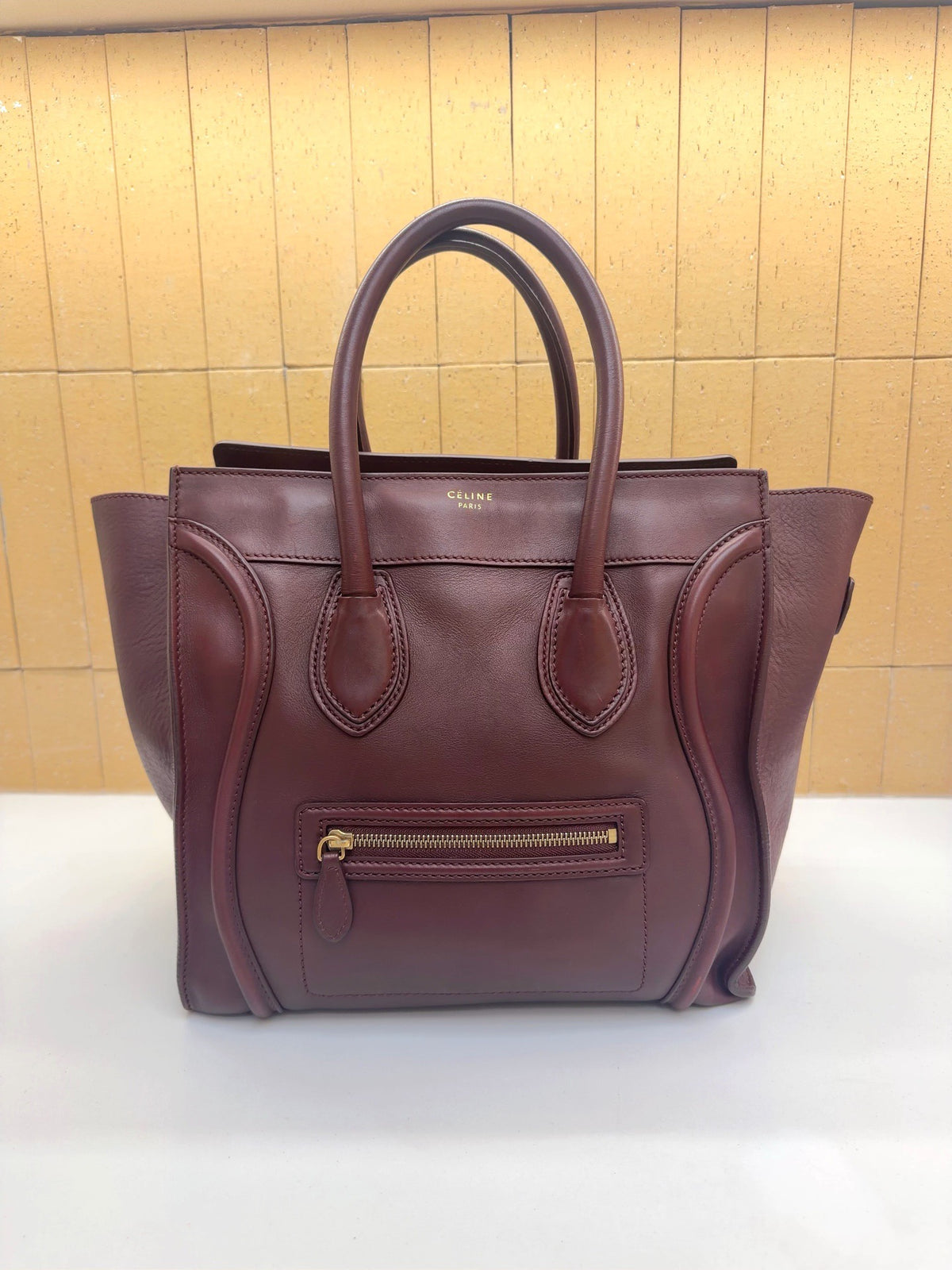 Celine - Luggage - Leather - Burgundy - (medium)