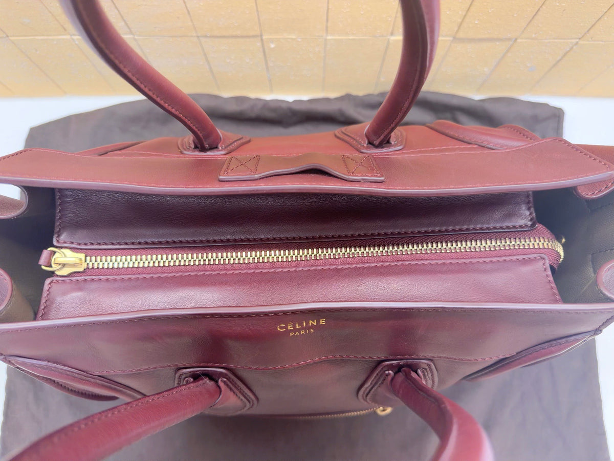 Celine - Luggage - Leather - Burgundy - (medium)