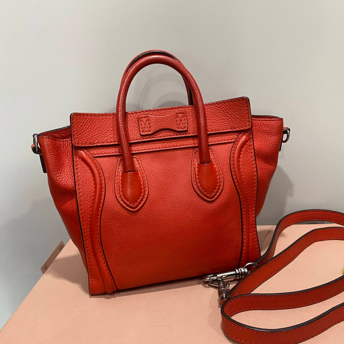 Celine - Luggage - Leather - Orange - (mini)