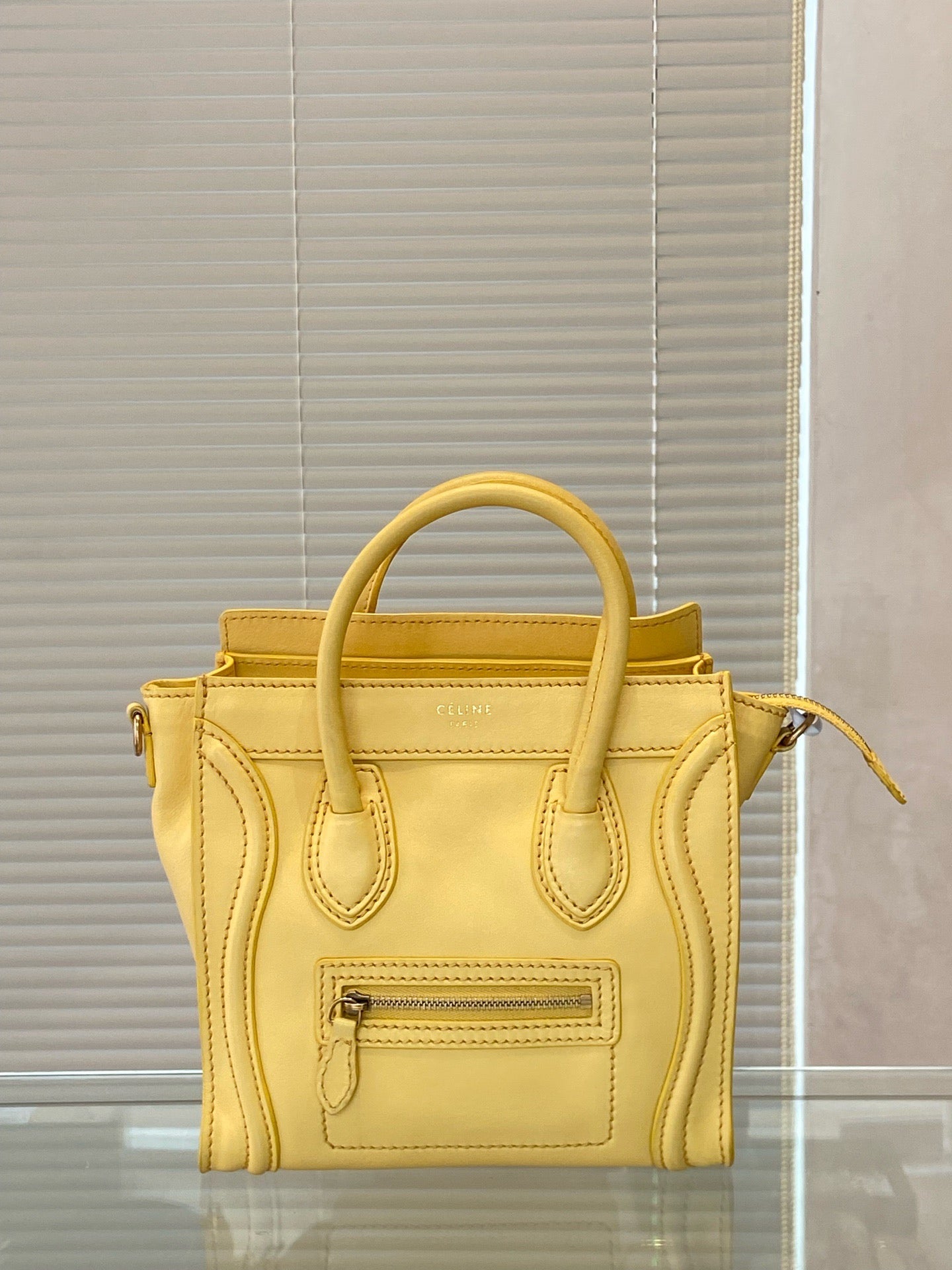 Celine - Luggage - Leather - Yellow - (mini)
