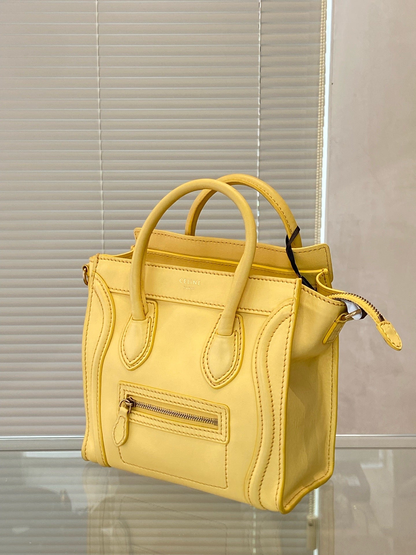 Celine - Luggage - Leather - Yellow - (mini)