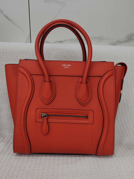 Celine - Luggage Medium - Leather - Orange - (medium)