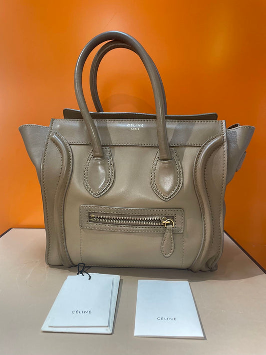 Celine - Luggage Micro - Leather - Beige - (mini)