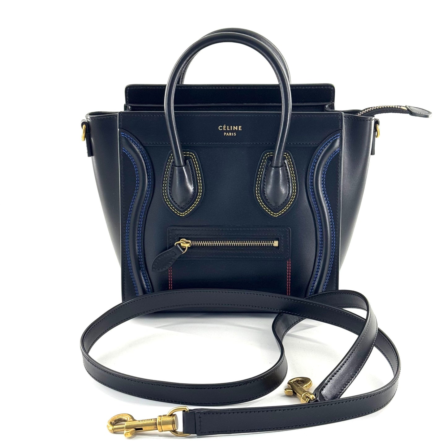 Celine - Luggage Nano - Calfskin leather - Black - (mini)