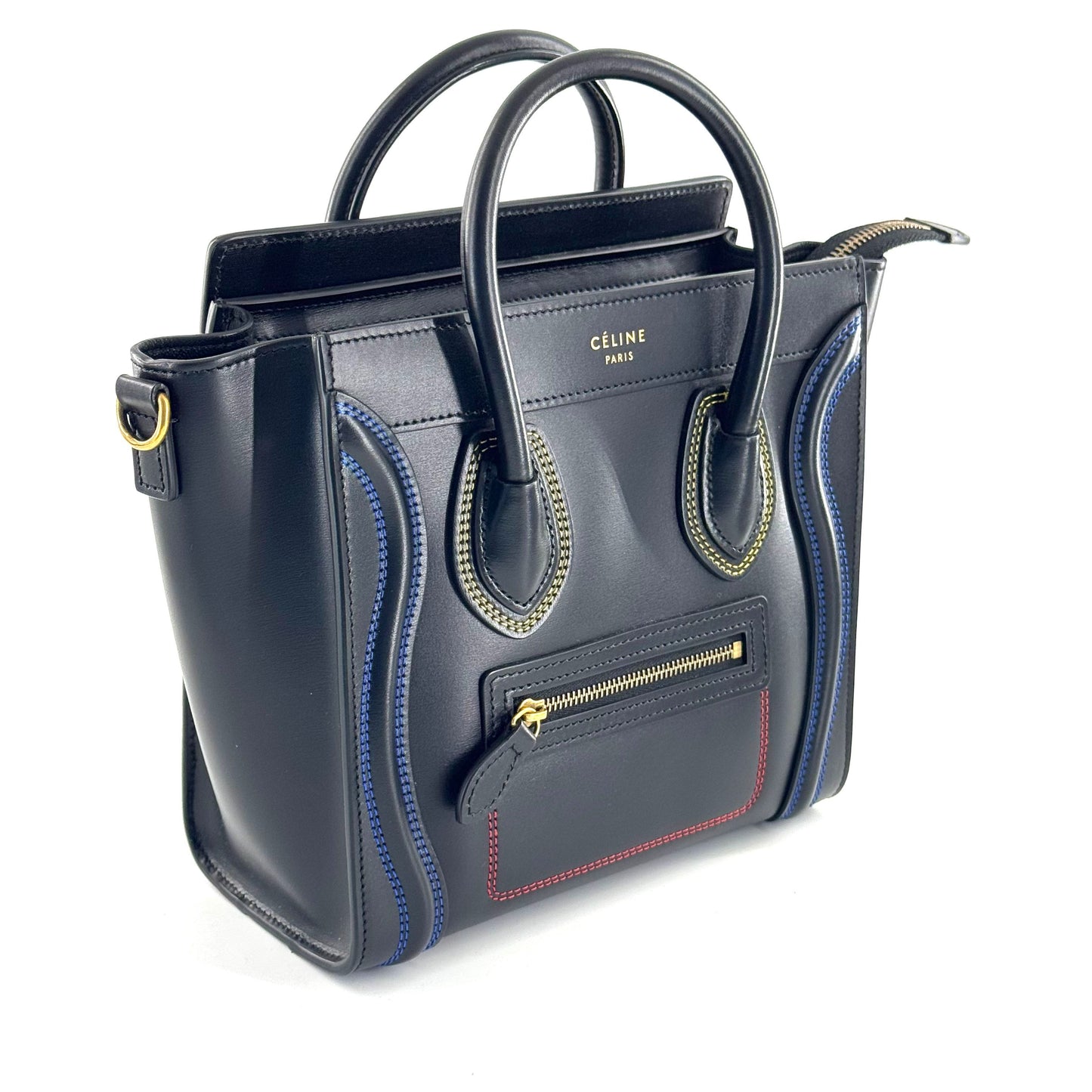 Celine - Luggage Nano - Calfskin leather - Black - (mini)