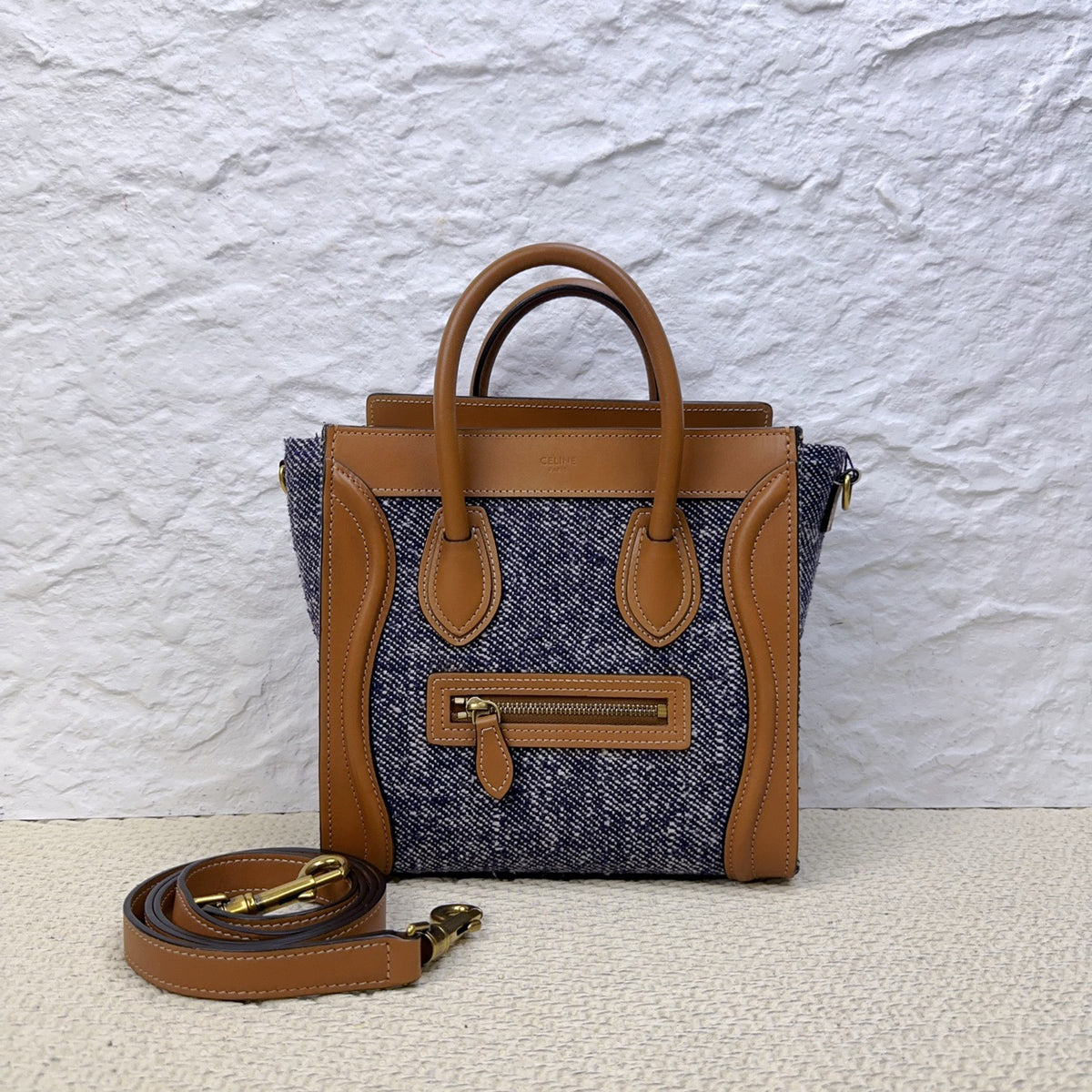 Celine - Luggage Nano - Denim - Jeans - Multicolour - (mini)
