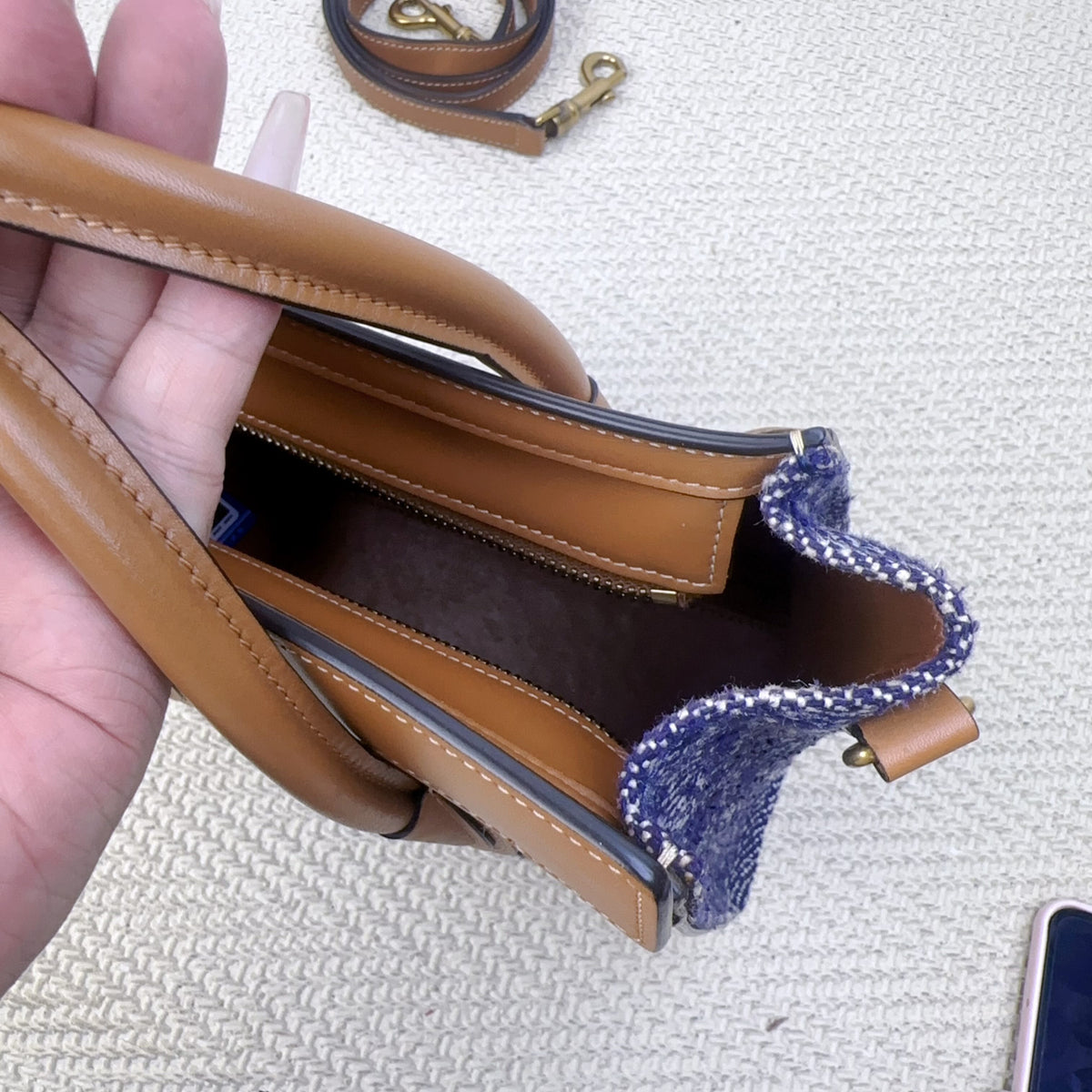 Celine - Luggage Nano - Denim - Jeans - Multicolour - (mini)