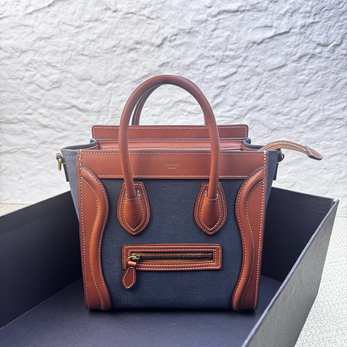 Celine - Luggage Nano - Denim - Jeans - Multicolour - (mini)
