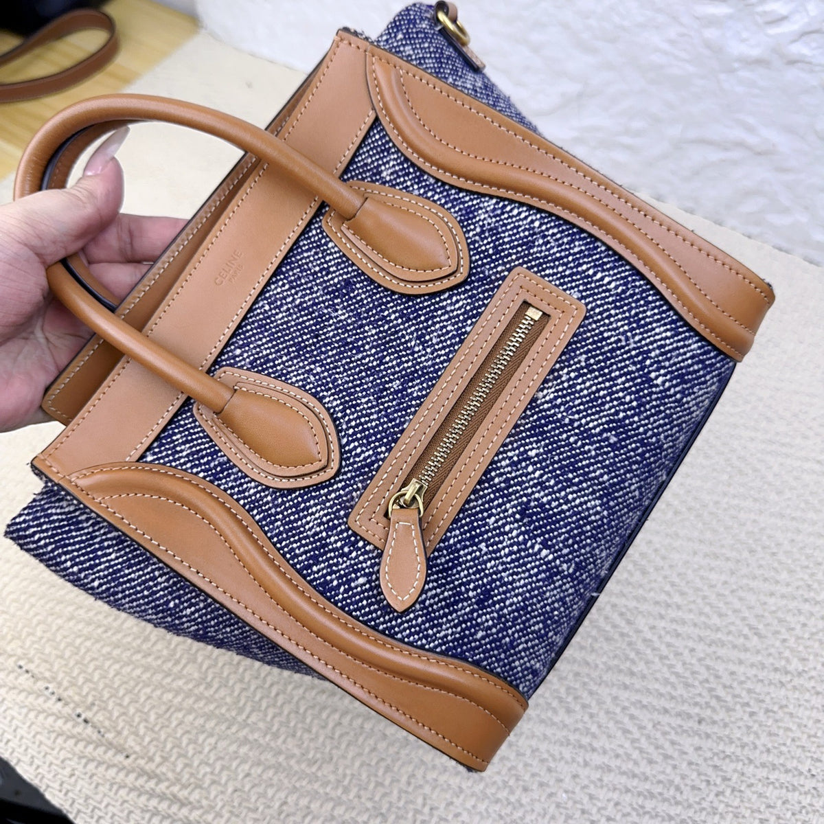 Celine - Luggage Nano - Denim - Jeans - Multicolour - (mini)