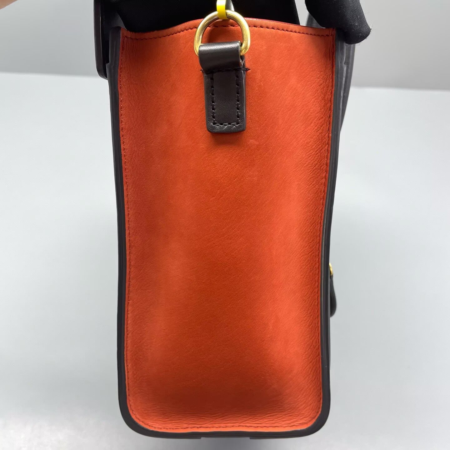 Celine - Luggage Nano - Grained calfskin leather and suede - Multicolour (Beige, Black, Orange) with Gold-Tone Hardware - (mini)
