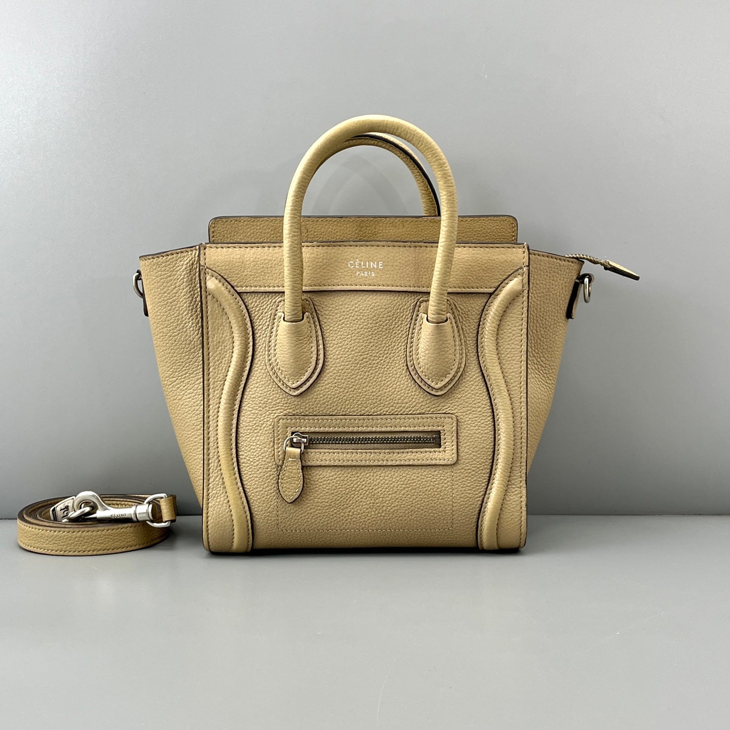 Celine - Luggage Nano - Leather - Beige - (mini)