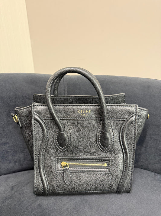 Celine - Luggage Nano - Leather - Black - (mini)