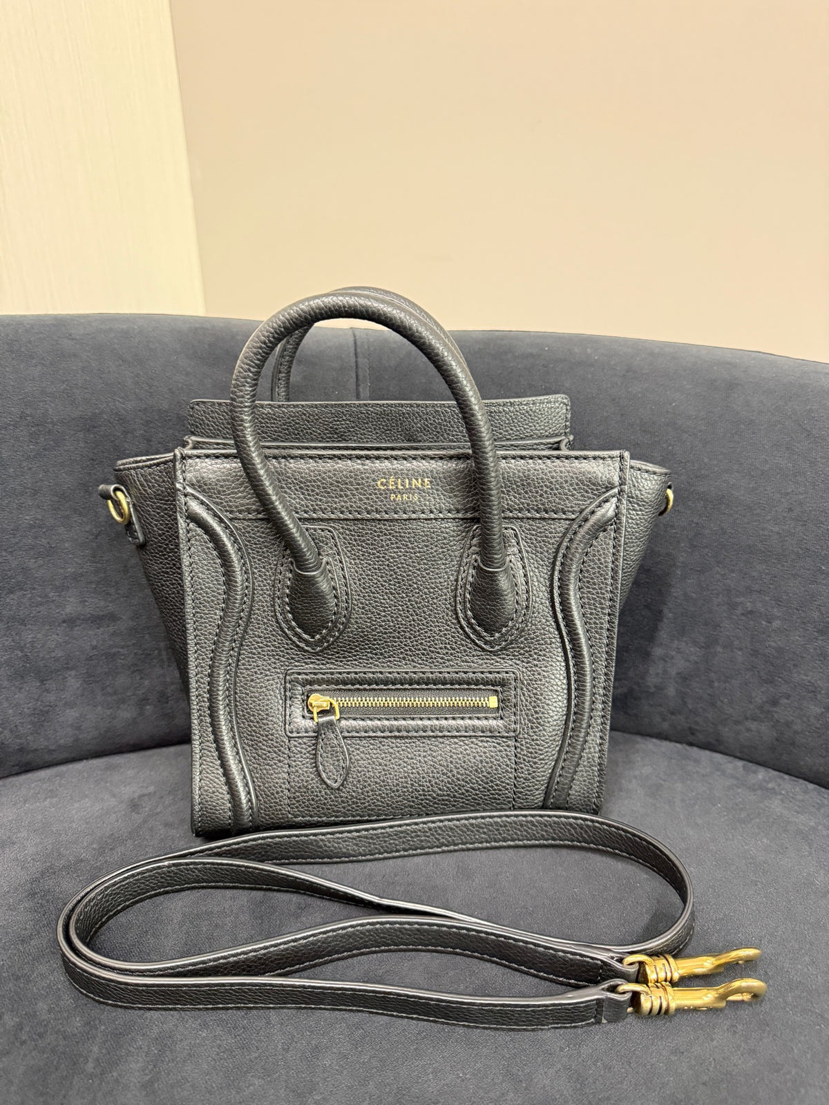 Celine - Luggage Nano - Leather - Black - (mini)