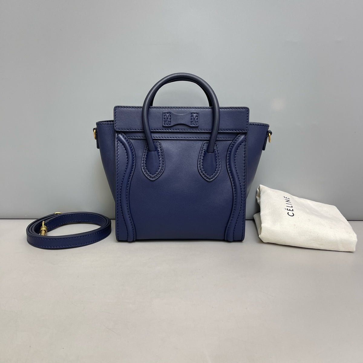 Celine - Luggage Nano - Leather - Navy - (Mini)