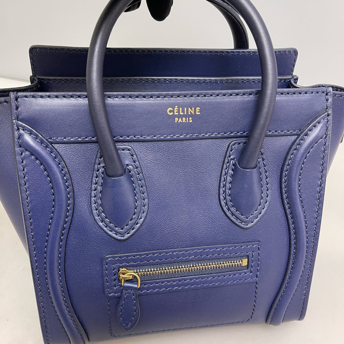 Celine - Luggage Nano - Leather - Navy - (Mini)