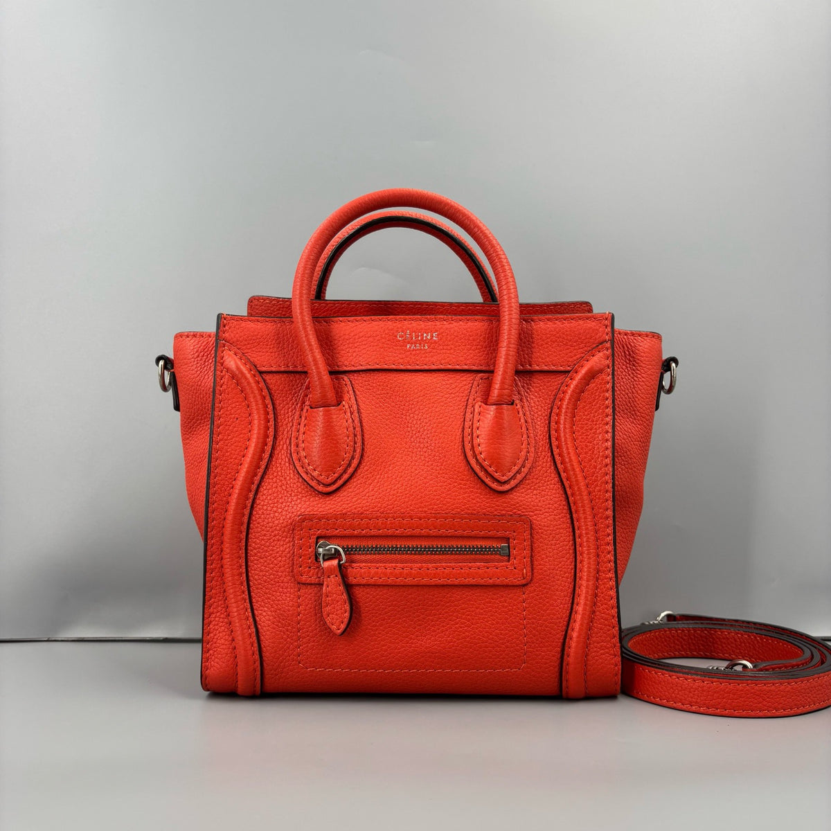 Celine - Luggage Nano - Leather - Orange - (mini)