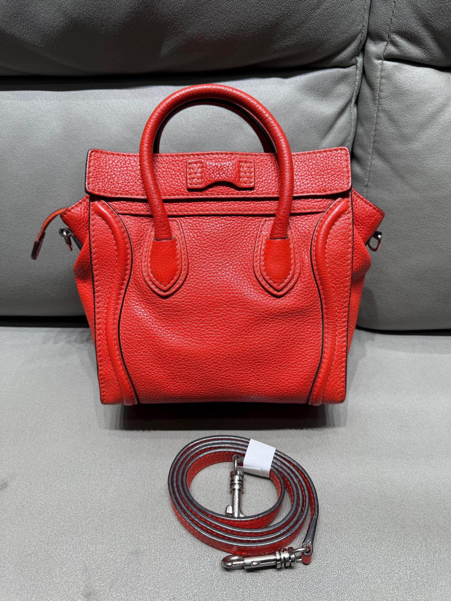 Celine - Luggage Nano - Leather - Red - (mini)