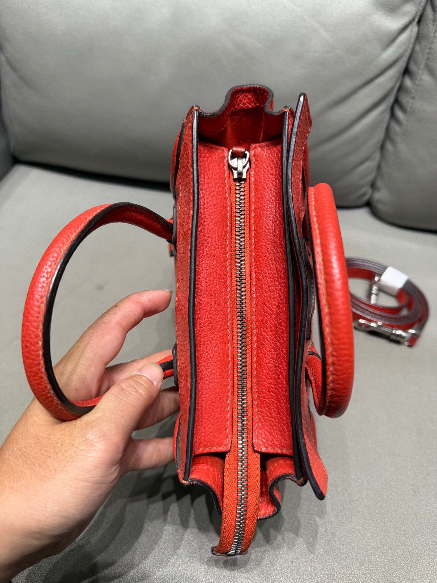 Celine - Luggage Nano - Leather - Red - (mini)