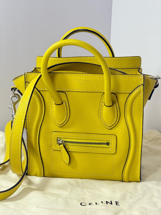 Celine - Luggage Nano - Leather - Yellow - (mini)