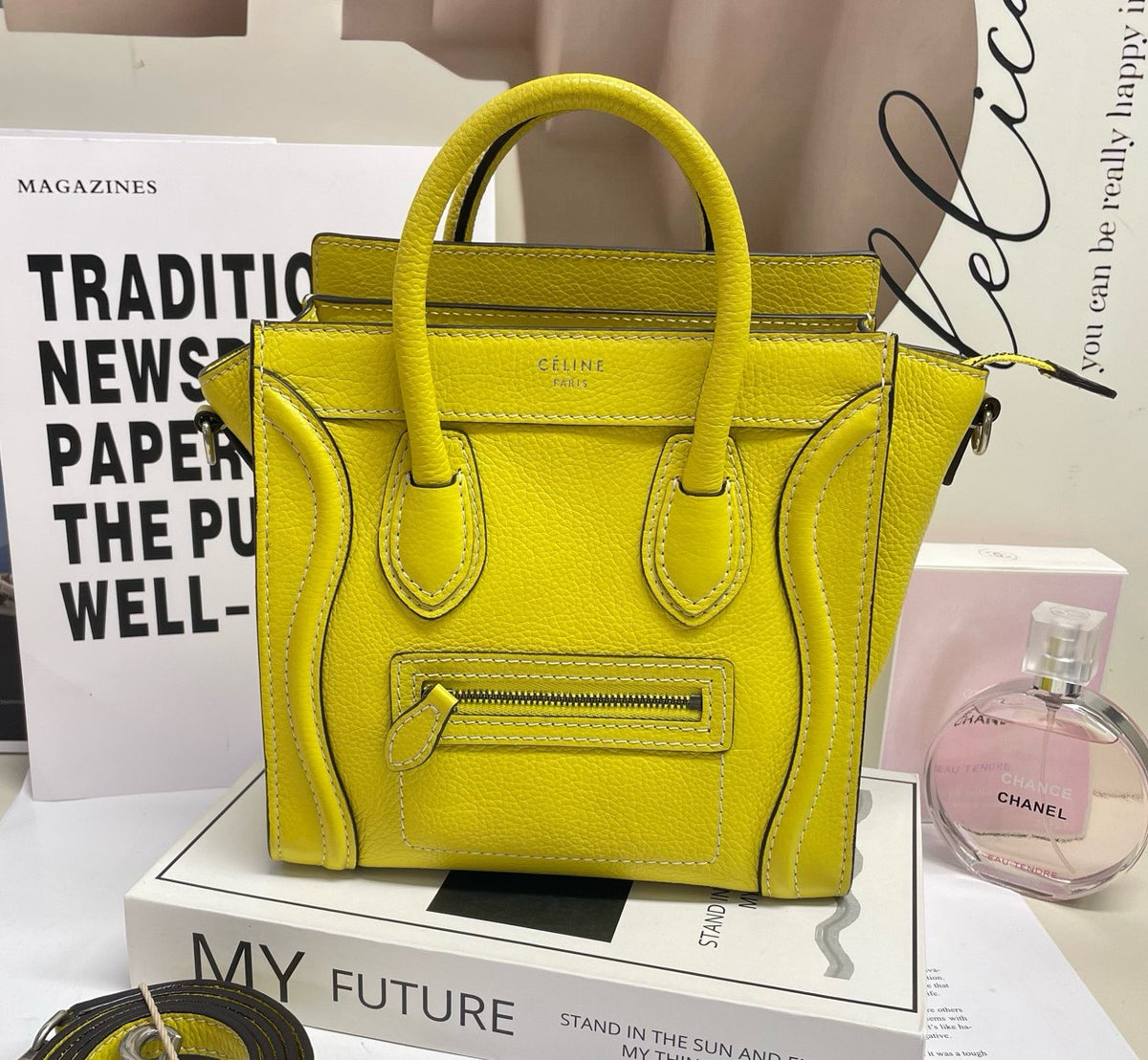 Celine - Luggage Nano - Leather - Yellow - (mini)