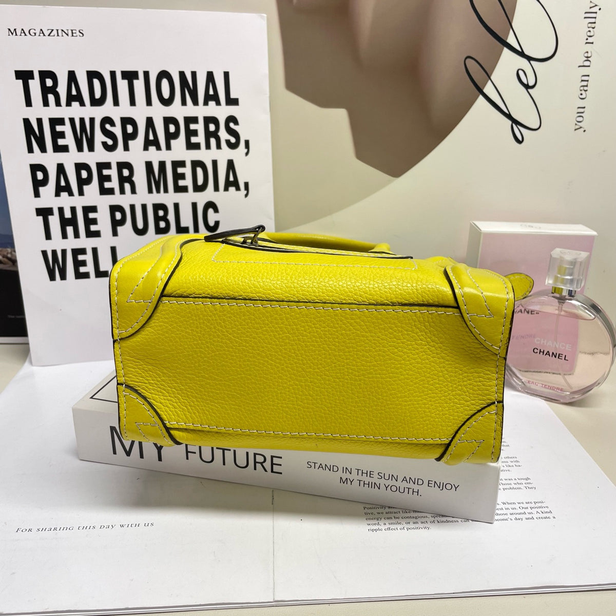 Celine - Luggage Nano - Leather - Yellow - (mini)