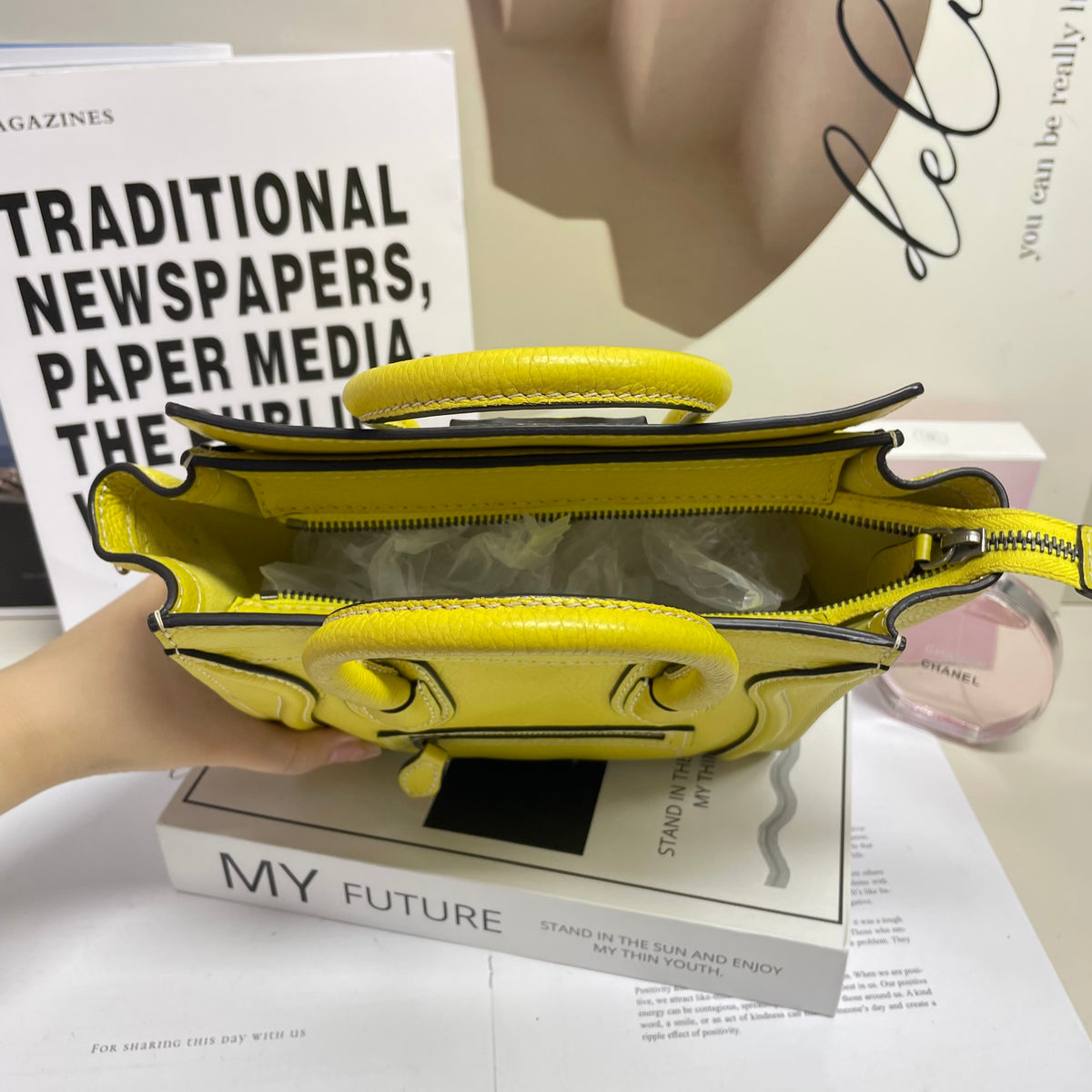 Celine - Luggage Nano - Leather - Yellow - (mini)