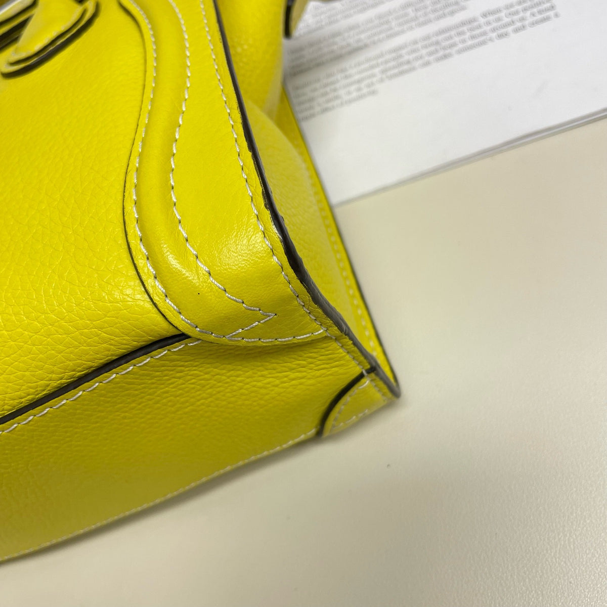 Celine - Luggage Nano - Leather - Yellow - (mini)