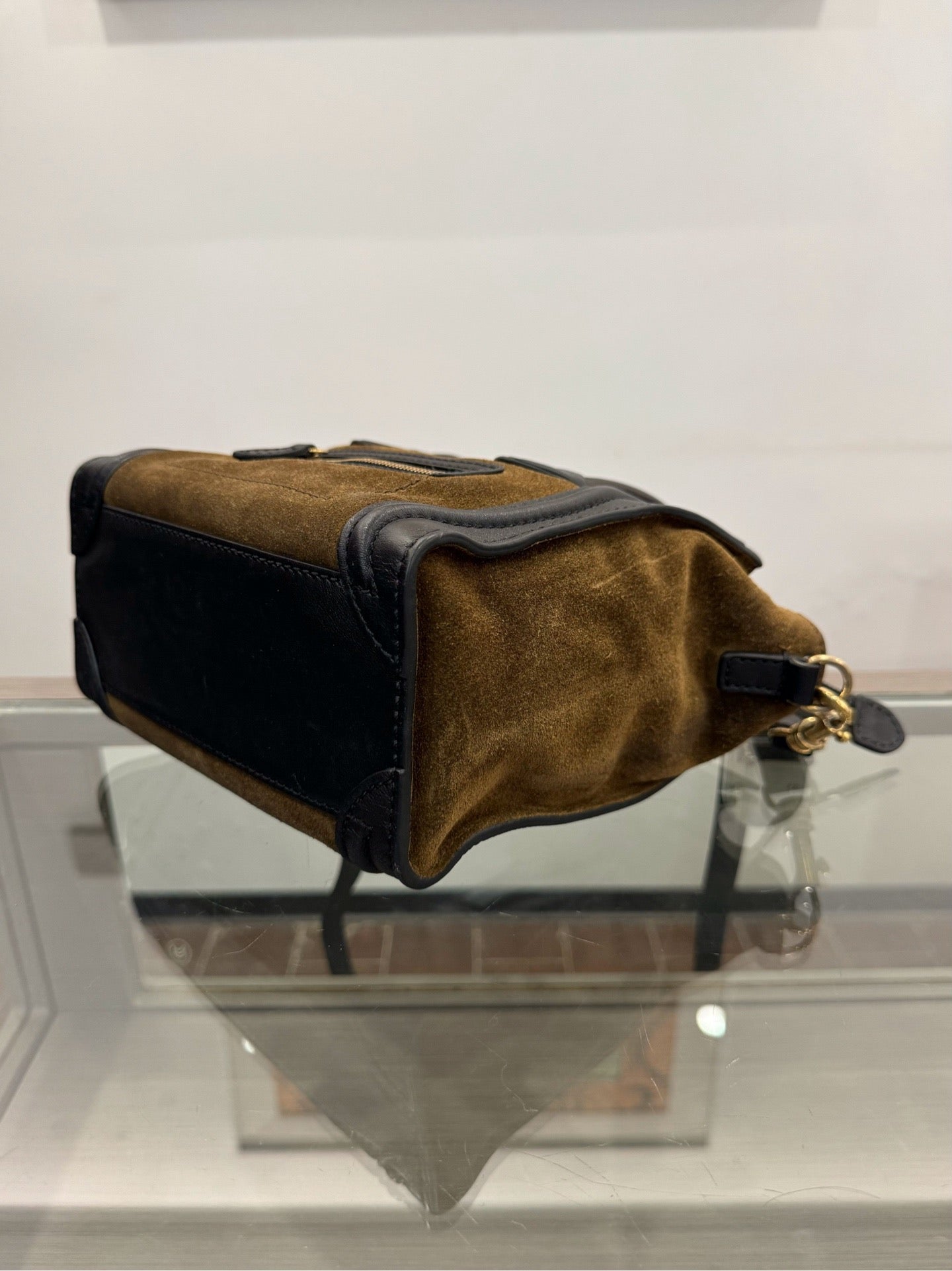 Celine - Luggage Nano - Suede and Leather - Brown - (mini)