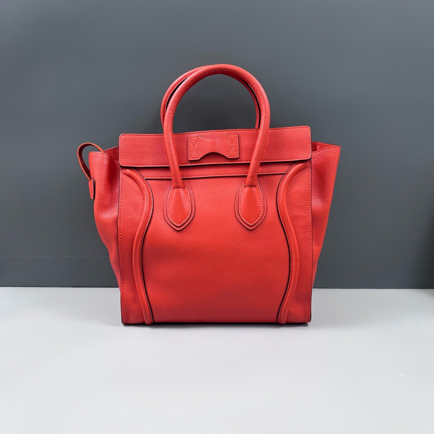 Celine - Micro Luggage Tote - Leather - Orange - (Small)